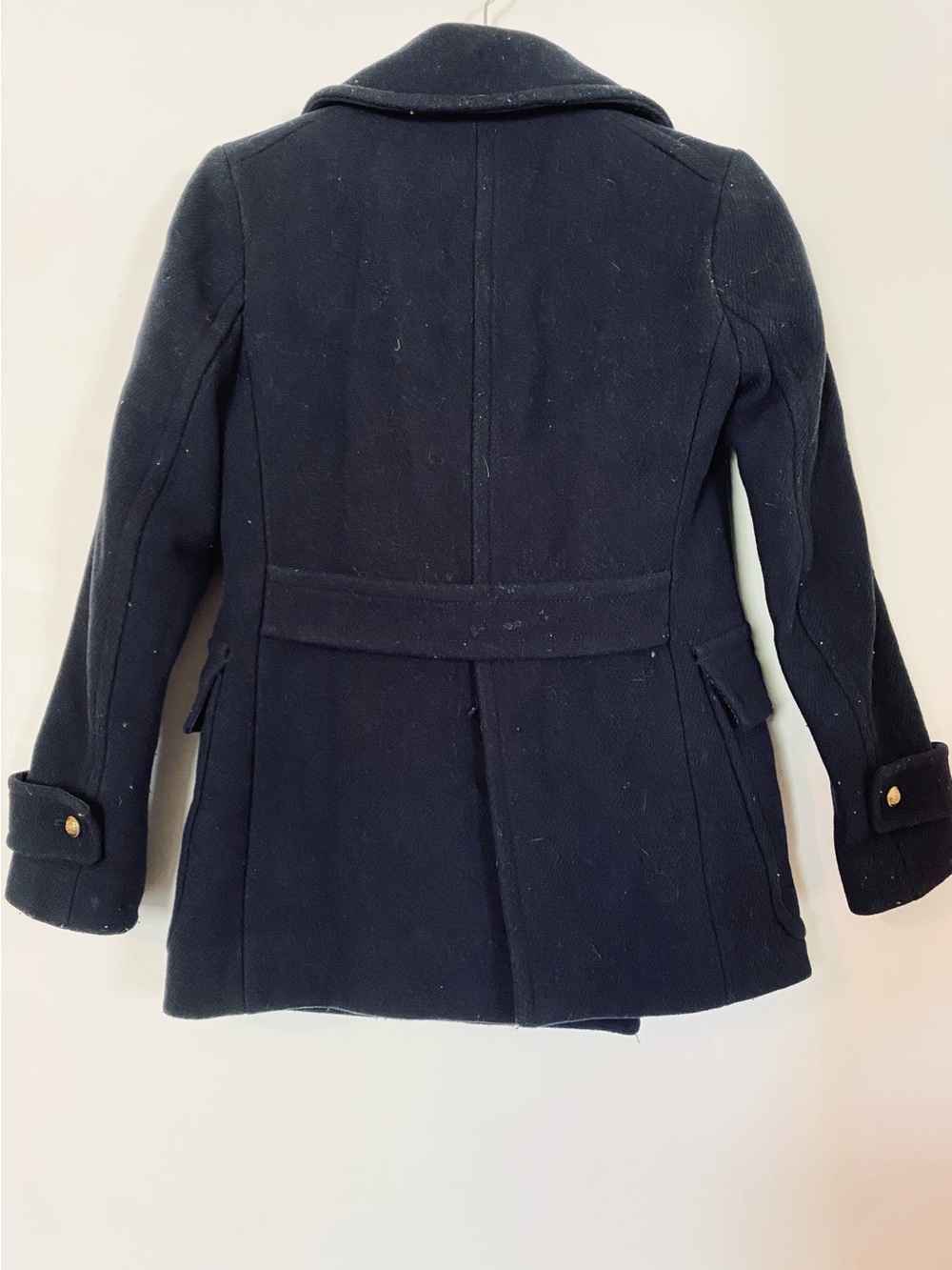 J. Crew Stadium Cloth Nello Gori Navy Double-Breasted Peacoat Jacket 00 - Picture 4 of 6